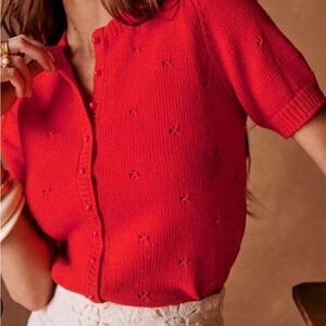 Sezane Gilet Kyle in tomato red